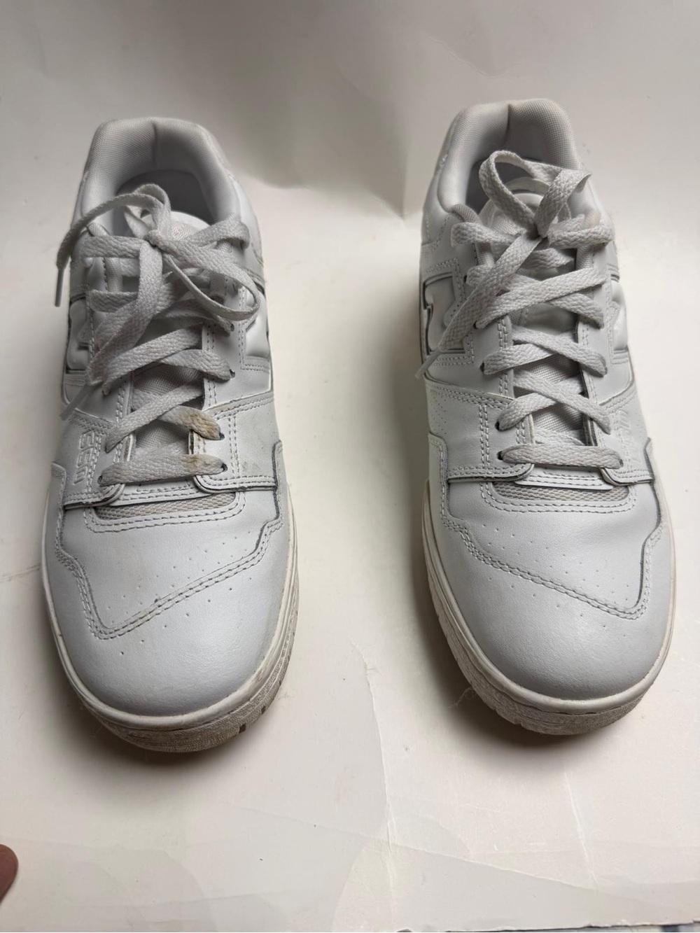New balance children White Leather Low-Top Sneakers with box